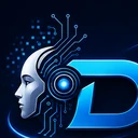 DDS robot and digital technology emblem